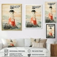 thumbnail image 4 of Designart "Red And White Coastal Lighthouse" Beach Light House Floater Framed Canvas Wall Art, 4 of 5