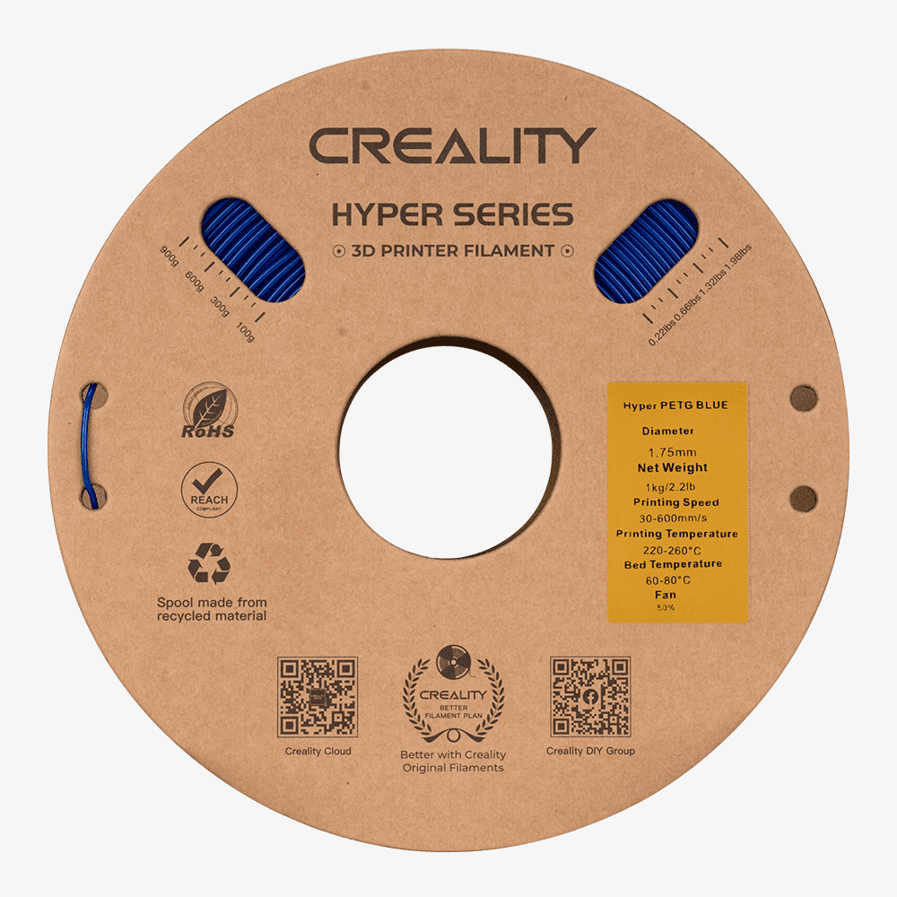 New Creality Hyper PETG Filament High Speed 600mm/s 3D Printer Filament for Halloween DIY-Blue