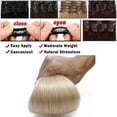 thumbnail image 3 of MY-LADY 8Pcs 18Clips Clip in Hair Extensions Human Hair for Women Double Weft Brazilian Remy Straight Human Hair Clip in Hairpiece 14inch #70 Bleach White, 3 of 8