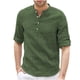 thumbnail image 5 of Ceisia Men's Shirt | Loose Stand Collar 3/4 Sleeve Shirt | Breathable Wrinkle-resistant (Solid Colors) Gift, 5 of 5