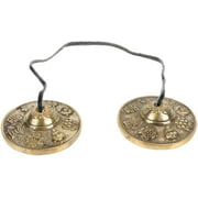 MILISTEN Copper Craft Cymbal Bell Prop Meditation Bell Copper Yoga Cymbal Bell Religious Cymbal Bell Finger Cymbal