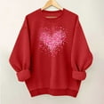 thumbnail image 5 of Hvyesh Valentine's Sweatshirt for Women Love Heart Pullover Shirts Casual Long Sleeve Valentine Tshirt Clothes Tops, 5 of 5