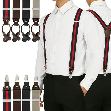 suspenders shoulder straps hde adjustable convertible button end clip