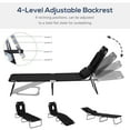thumbnail image 3 of CoSoTower Chaise Longue d'Extérieur Pliante, Chaise Longue de Plage Inclinable Portable avec Ouverture pour le Visage, Coussin Détachable, Dossier Réglable à 4 Positions, pour Patio, Jardin, au Bord de la Piscine, Noir, 3 of 7