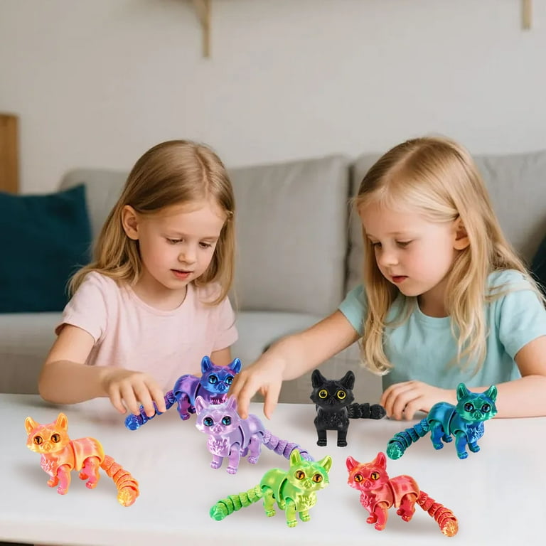 置物 maocat ZMKIAG Articulated 3D Printed Cat Model with Flexible Joints and