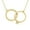 14K Yellow Gold, variant on 14K Yellow Gold Diamond Interlocking Ring Pendant with Yellow Plated Silver Cable Chain Necklace (1/10 cttw, I-J Color, I2-I3 Clarity), 18"