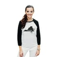 thumbnail image 2 of Thread Tank Home Roots State Virginia VA Unisex 3/4 Sleeves Baseball Raglan White Black Large, 2 of 4