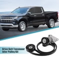 thumbnail image 2 of Unique Bargains 1 Set Drive Belt Tensioner Idler Pulley Assembly Replacement for GMC Yukon Sierra 1500, Silver Tone Black, 2 of 7