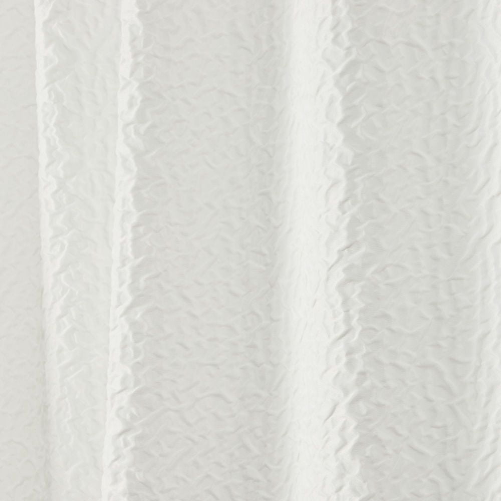 Nicole Miller Textured Matelassé Hidden Tab/Rod Pocket Top Light Filtering Curtain Panel Pair, 50"x96", Snowflake