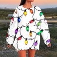 thumbnail image 3 of Women's Oversized Christmas Sweatshirts Graphic Funny Long Sleeve Crew Neck Pullover Xmas Tree Holiday Tops, 3 of 6