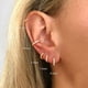 thumbnail image 2 of Pendientes de aro minimalistas de acero inoxidable, aretes de circonita de cristal, pequeños, Huggie, delgados, para cartílago, hélice, Tragus, Piercing, joyería, 2 piezas, 2 of 4