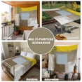 thumbnail image 6 of Yellow Brown Tapestry for Bedroom Wall Hanging Tapestry, Abstract Blue White Vintage Oil Painting Ceiling Backdrop Tapestries Poster Blanket Wall Decor for Teens Room Living Room Dorm 55" x 73", 6 of 8
