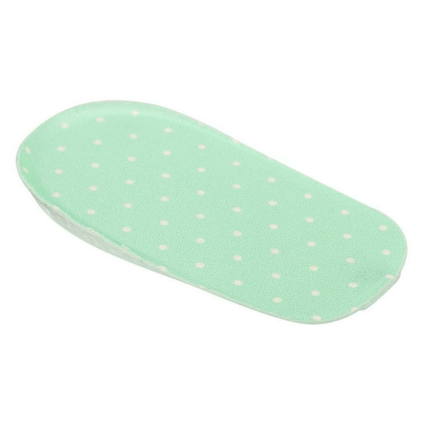 Plantillas adhesivas de gel de silicona de 1,5 cm para aumentar la altura del pie, soporte para el arco y el talón, color verde
