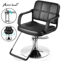 Artist Hand Hydraulic Black Barber Salon Chair Hair Styling