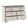 thumbnail image 2 of ACME Florian Dresser, Gray Fabric & Antique White Finish, 2 of 5