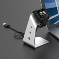 thumbnail image 2 of Base de carga rápida para reloj inteligente con cable plata Baoblaze Cuna base de estación de soporte USB, 2 of 8