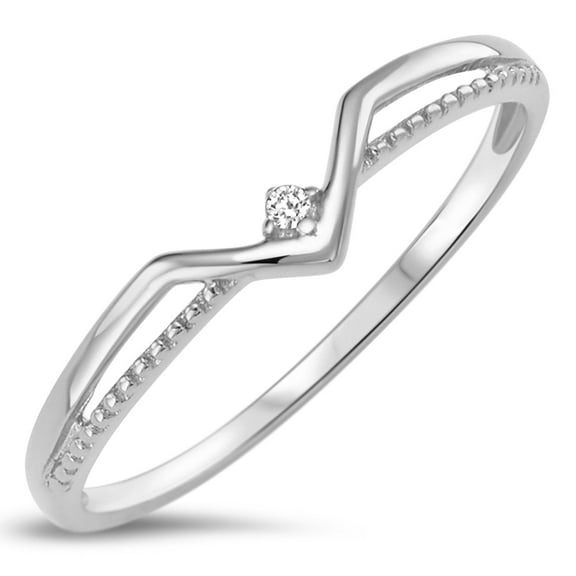 Sterling Silver 925 V Ring
