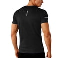thumbnail image 6 of DPTALR Men's Solid Color Round Neck Short Sleeve Sports Training T-shirt for Running & Fitness,Black,Big and Tall Men XL, 6 of 9