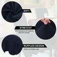 thumbnail image 7 of PiccoCasa Elastic Removable Polyester Spandex Elegant ruffled Chair Cover, Navy Blue, 1pcs, 7 of 7
