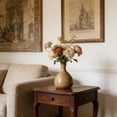 thumbnail image 6 of FYHALE Vintage Ceramic Vase Retro Tabletop Flower Vase Beige Decorative Home Decor Accents for Mantel Shelf Wedding Centerpiece Small Artisanal Vase, 6 of 6