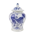thumbnail image 2 of Traditional Blue and White Ginger Jar Porcelain Temple Jar with Lids Tea Canister Decorative Vases Flower Vase for Table Decoration Dragon, 2 of 8