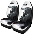 thumbnail image 2 of ZHANZZK Set of 2 Car Seat Covers Panther Black Wild Cat Attacking and Growling Cougar Mascot Universal Auto Front Seats Protector Fits for Car,SUV Sedan,Truck, 2 of 5