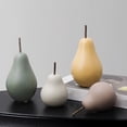 thumbnail image 3 of Nordic Ceramic Pear Figurine Ornament Decorative Fruit Sculpture Statue Creative Collectible for Home Cabinet Party Table Decor (White 6.5cmx11cm), 3 of 7