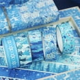 thumbnail image 4 of YUBX 10 Rolls Winter Washi Tape Set Blue White Snowflake Masking Decorative Tapes, 4 of 9