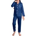 thumbnail image 1 of Niñas Ropa Color Sólido Manga Larga Traje de Hogar 60% Algodón 40% Lino, Invierno Bebé Niños Ropa Conjunto para Niño Pequeño, 1 of 7