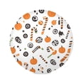 thumbnail image 2 of 15.4" Round Placemat Set of 1 Polyester Fabric Place Mats Non-Slip Dining Kitchen Table Mats for Kitchen Party Decor Halloween Cute Candy, 2 of 5