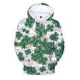 thumbnail image 3 of Sudadera con capucha de trébol de cuatro hojas con estampado 3D para hombre, sudadera con capucha de gran tamaño con gráficos de trébol de la suerte, sudadera con capucha para mujer, abrigo de manga l, 3 of 5
