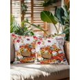 thumbnail image 2 of Outdoor Pillows Waterproof, Fall Truck Pumpkins Bedding Throw Pillows with Insert for Couch Sofa Bed, Thanksgiving Maple Leaves Gray Wooden 18x18 Inch Pillowcases Decorative Patio Pillow Set of 2, 2 of 8