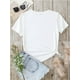 thumbnail image 2 of Camiseta con estampado de flores y plumas para mujer. Elegante camiseta de manga corta y cuello redondo para primavera y verano. Ligera, transpirable y moderna. Para adultos, hombres, mujeres, adoles, 2 of 7
