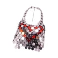 thumbnail image 3 of Top recortado de lentejuelas de metal de moda, bralette sin espalda, traje brillante ahueca hacia fuera halter de las mujeres para la, 3 of 9