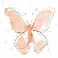 thumbnail image 2 of Novak, Shirley 15x15 White Modern Wood Framed Museum Art Print Titled - Gilded Butterflies II Blush, 2 of 4