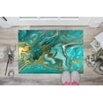 thumbnail image 4 of Easy To Clean Rug, Custom Rug, Wedding Rug, Gift Rug, Blue And Gold Marble Rugs, Gold Marble Rug, Alcohol Ink Rug, Pet Friendly Rug, 1.7'x2.3' - 50x70 cm, 4 of 7