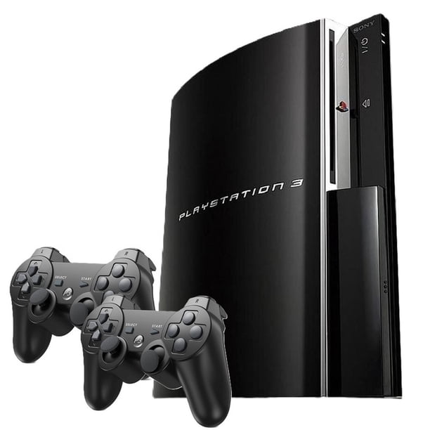 Sony Playstation 3 PS3 Console Original 80GB Black with Two Retrofam Controllers (Refurbished)