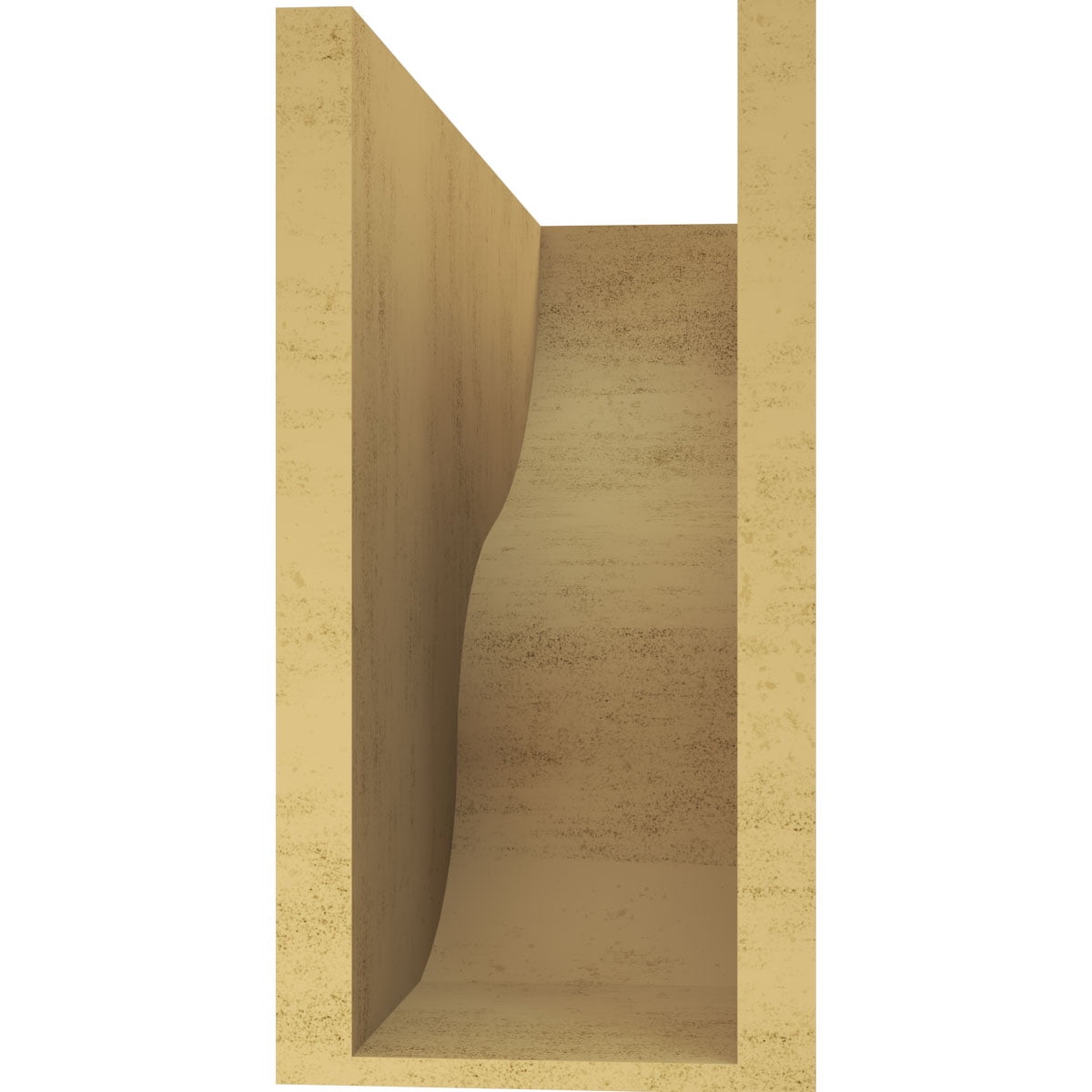 7"W x 21"D x 14"H Classic Greensboro Rough Cedar Woodgrain TimberThane Corbel, Primed Tan