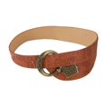 thumbnail image 4 of Esquirla Ceinture Large Femme Marron Rivets en Cuir PU Ceinture Décorative Tendance, 4 of 8