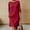 *Red, variant on ClodeEU Women's Long Sleeve Crew Neck Midi Dress with Pockets, Solid Color Casual Loose Knee Length Dress Black,Women's Plus L