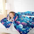 thumbnail image 4 of spefrowx Marine Orca Twin Comforter Sets for Kids Boys Girls, Blue Vibrant Coral Reef Bedding Set, Polka Dot Reversible, 2 Pieces, 1 Comforter and 1 Pillowcase, 4 of 6