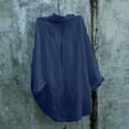 thumbnail image 4 of Lovskoo Summer Tops for Women 2024 Button Down Collared Long Sleeve Solid Color Buttons Trendy Dressy Blouses Casual Loose Comfy Tunic Tops Navy, 4 of 8
