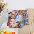 thumbnail image 5 of Boho Floral Throw Pillow Covers Set of 2 Colorful Bohemian Flower Decorative Cushions Pillowcase for Bedroom Sofa Home Decor, 20x20 Inch, Short Plush (Boho Floral 5), 5 of 6