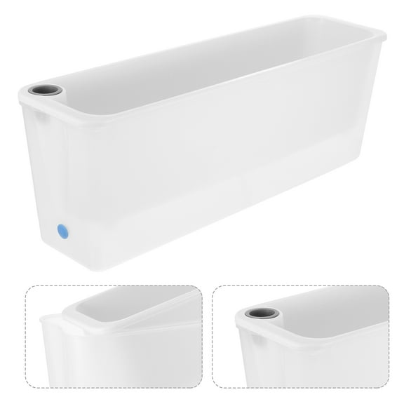 Rectangular Self Watering Planter Box Long Plastic Flower Pot for Windowsill Garden Balcony Home Indoor and Outdoor Use 2pcs
