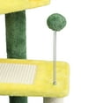 thumbnail image 6 of Ktaxon 27.5in Cat Tree, Multi-Level Tower with Scratching Post & Pad, Padded Bed for Kittens & Indoor Cats, Green & Yellow, 6 of 8