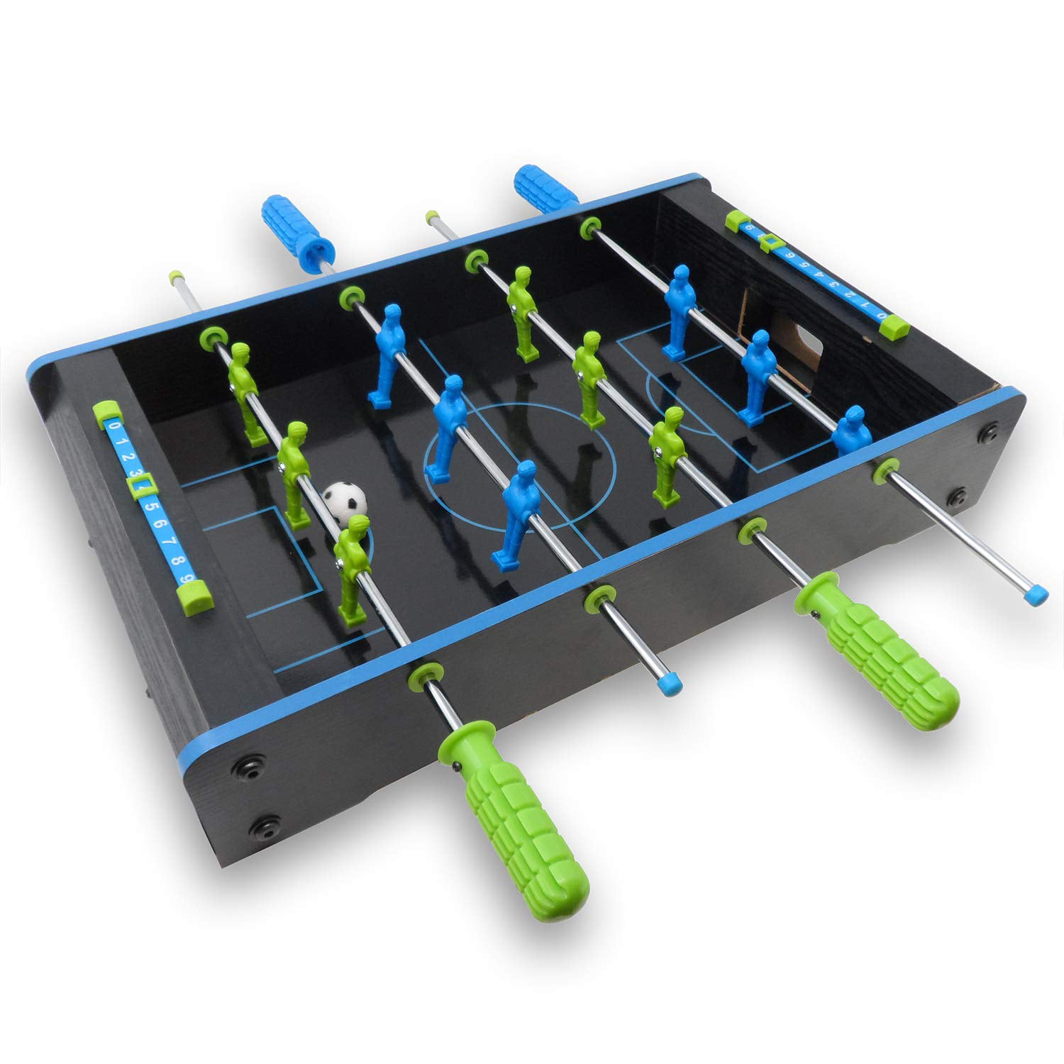 Real Wood Toys Neon Table Top Foosball for Kids and Adults 