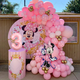 Kit de guirnalda de globos de Minnie Mouse de Disney, globos rosas