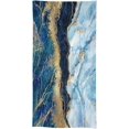 thumbnail image 5 of Marble Waterproof Tablecloth,Abstract Navy Blue Marble Silver Liquid Gold Foil Cracked Lines Reusable Oil-Proof Table Cover for Kitchen Dining Room Party Holiday Celebration Decor Rectangle-60 x120, 5 of 6