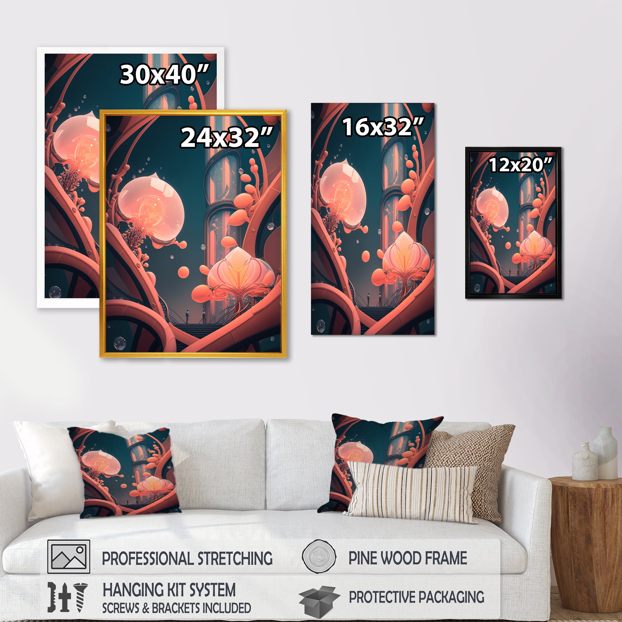 Designart Space Artchitecture Canvas Wall Art