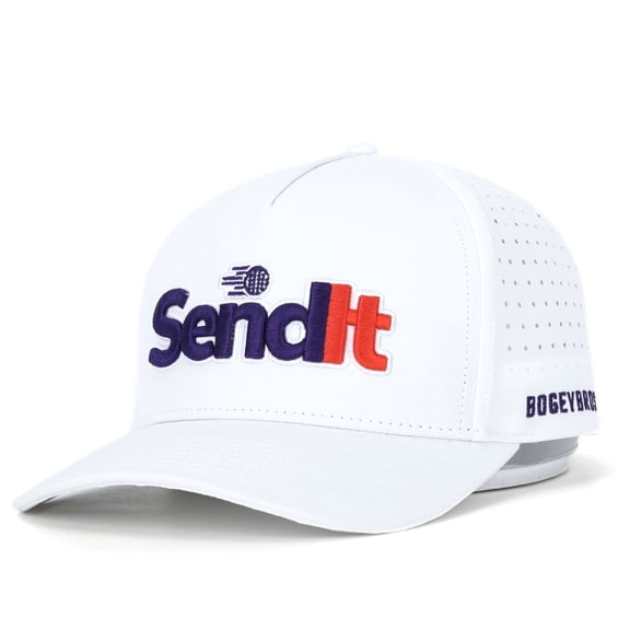 Bogey Bros Golf Send It Performance Hat White
